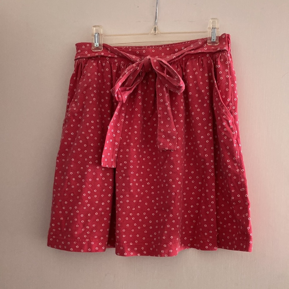 Gap Knit Skirt l Rose Red l Pockets l Front Tie l Very Soft l Fits Women’s Small